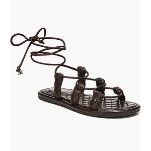 Sam Edelman Zariah Brown Braided Sandals W5.5